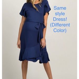 Beautiful pink lily maternity dress with tie XL